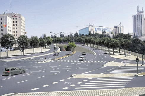 כך תיראה הכניסה למנהרה תחנת הרכבת ירושלים- תל אביב. 