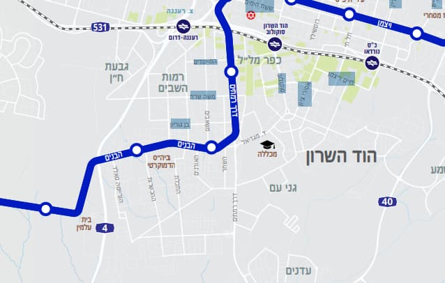 תחנות המטרו הצפויות בהוד השרון. העירייה צפויה להיאבק תחנות המטרו הצפויות בהוד השרון. העירייה צפויה להיאבק