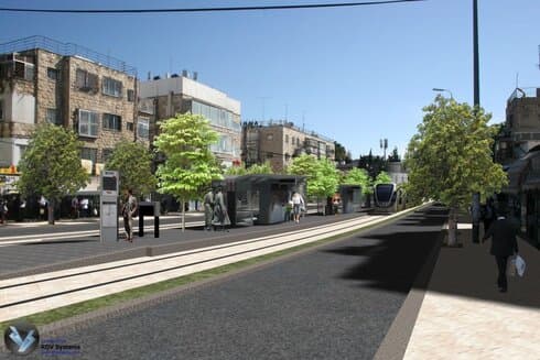 כך תיראה הרכבת הקלה בצומת בר אילן