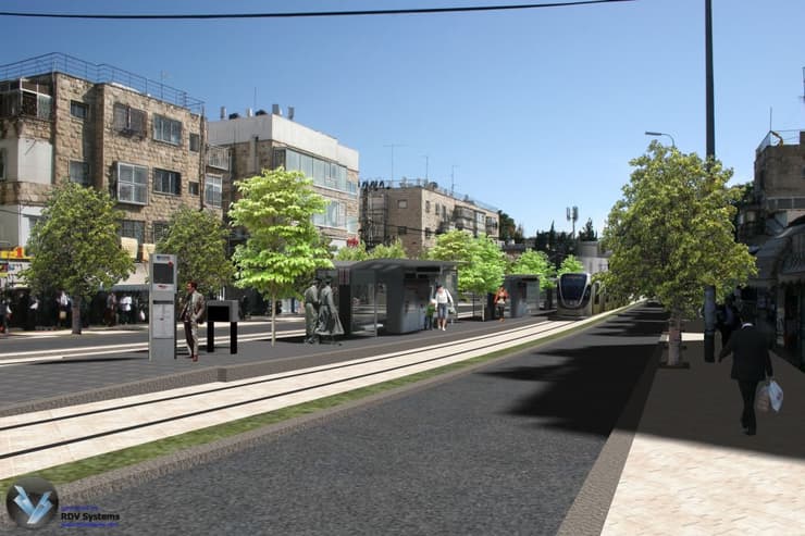 כך תיראה הרכבת הקלה בצומת בר אילן
