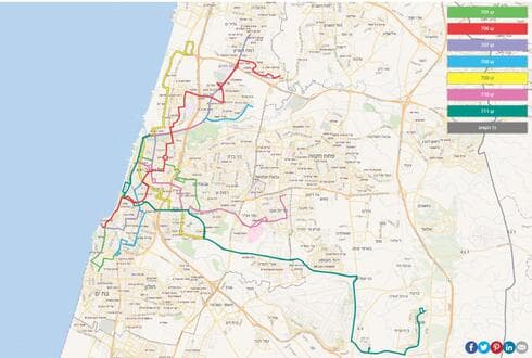 מפת קווים נעים בסופ"ש