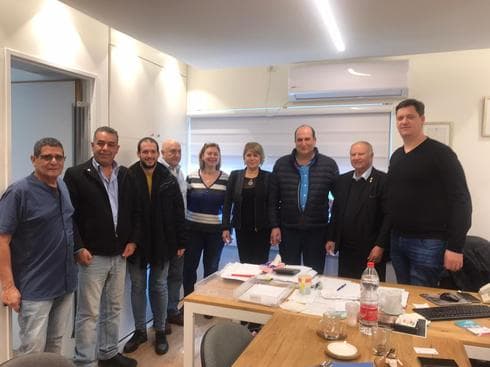 מימין: ד"ר טובי רוזנברג, יוסוף נאסר אלדין, שלומי אשכנזי, אליזה רגב, תמי ליבנה, משה סלע, דורון בן-עמי, זייד דגש וניסים חדד-פלד (צילום: עיריית כפרכ סבא) מימין: ד"ר טובי רוזנברג, יוסוף נאסר אלדין, שלומי אשכנזי, אליזה רגב, תמי ליבנה, משה סלע, דורון בן-עמי, זייד דגש וניסים חדד-פלד