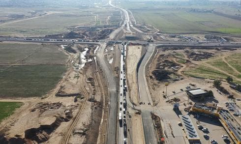 העבודות להקמת מחלף מיתר 