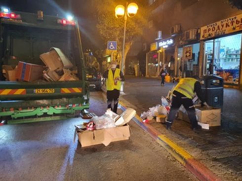 תגבור פינוי הפסולת בחולון
