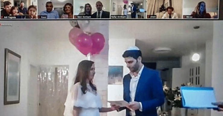 נופר ועמיקם בחתונה. 150 צופים