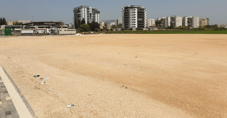 השטח עליו נבנה מגרש הכדורגל החדש