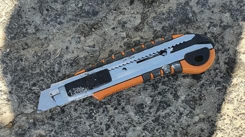 הסכין שעמה ניסה לבצע המחבל את הפיגוע