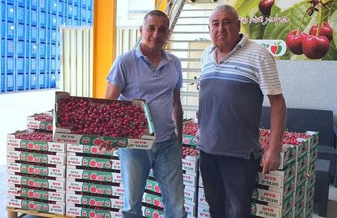 ירון בלחסן ולואיס עלם (צילום: ארגון מגדלי הפירות בישראל) ירון בלחסן ולואיס עלם