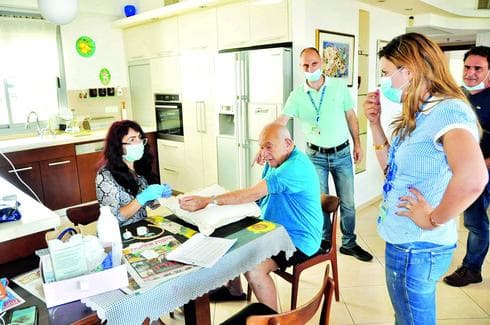 הצוות המטפל בביתו של מטופל
