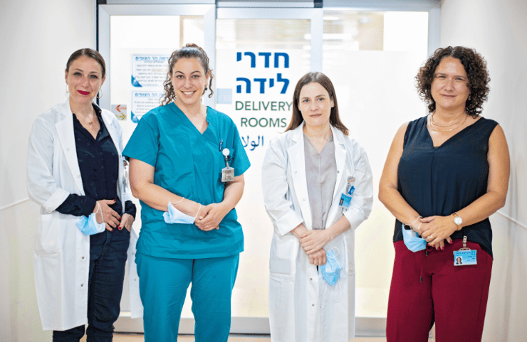 (מימין) ד"ר אלרם, ד"ר לויט, ד"ר אלוש־קם ופרופ' ולפיש 