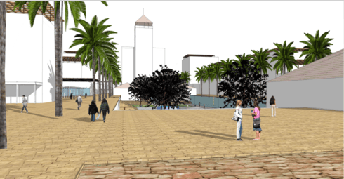 קריה אקדמית בפתח תקוה (הדמייה באדיבות: אדריכל הפרוייקט, יוחי לביא - י. לביא אדריכל ומתכנן ערים בע"מ) קריה אקדמית בפתח תקוה