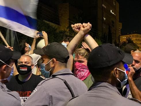 ההפגנה מול מעון ראש הממשלה