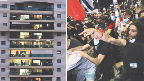 המורל הגבוה של המרפסות (משמאל) התחלף במחאה וייאוש 