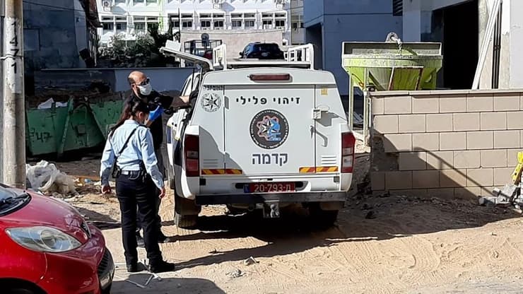 המשטרה בזירת האירוע ברחוב המפלס