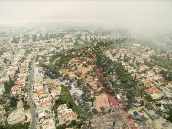 כך ייראה פארק האסבסטונים. מבט מלמעלה