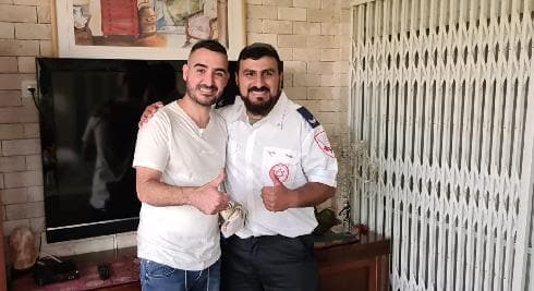 החובש והפצוע מראש העין במפגש המרגש