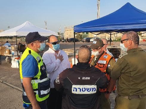 מתחם בדיקות הקורונה בת ים