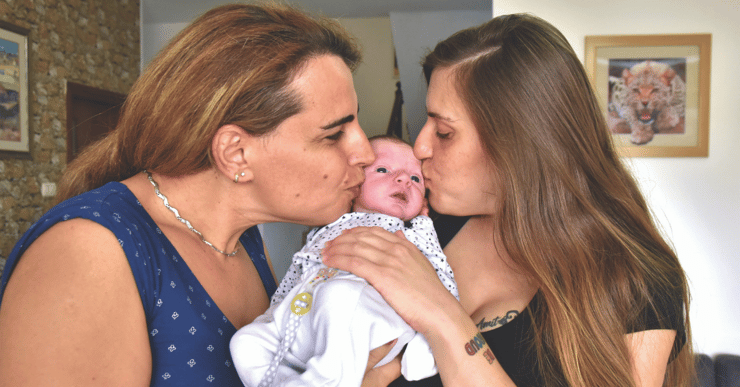 נישאו מחדש. עמית, שירלי וגל צוק (צילום: נחום סגל) עמית, שירלי וגל צוק