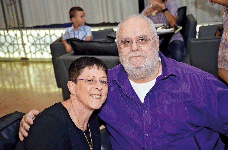 הרצל אמיר עם הרעיה אסנת