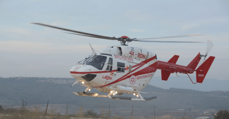 מסוק מד"א הוקפץ לזירת האירוע