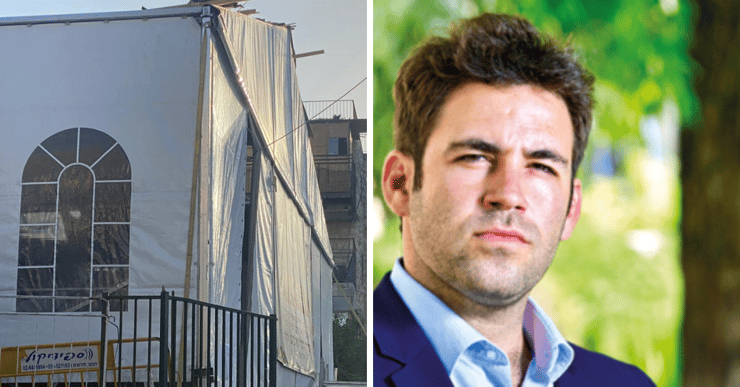 עופר ברקוביץ ואחת מהסוכות
