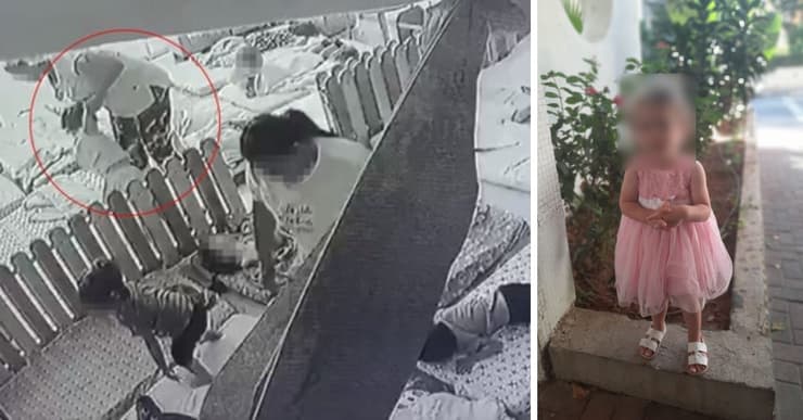 סרטוני האבטחה בגן בחולון ואחת הילדות