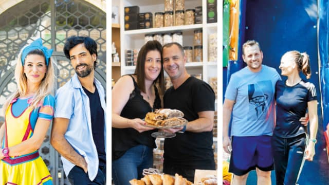 מימין: הזוג ירדני, הזוג שחר והזוג שרביט