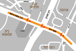 הסדרי התנועה ברחוב אשר וינר, תלפיות (הדמיה: תכנית אב לתחבורה) הסדרי התנועה ברחוב אשר וינר, תלפיות