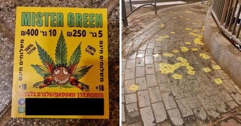 חלק מהפלאיירים שפוזרו בעיר