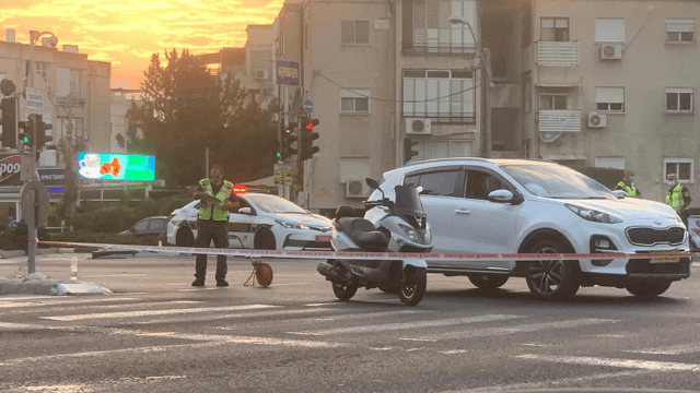 זירת התאונה בצומת צבר