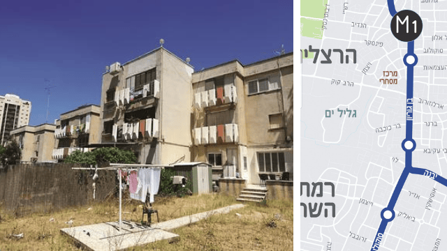 מפת המטרו M1. תחנה בשיכון דרום