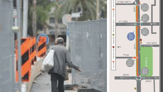 הסדרי חניה חדשים ושביל חלופי להולכי רגל