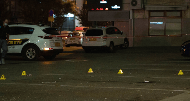 החניון בקרית אתא (צילום: שי רגב) אירוע ירי בקרית אתא