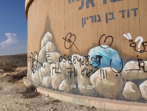 צלבי קרס במדרשת בן גוריון בשדה בוקר