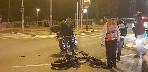 זירת התאונה בחדרה