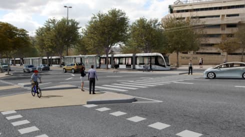 כך ייראה הקו הזהוב של הרכבת הקלה