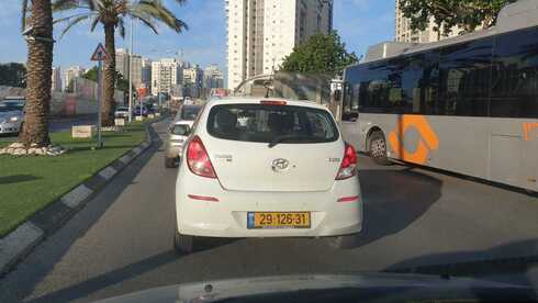 פקק רחוב גיסין פתח תקוה