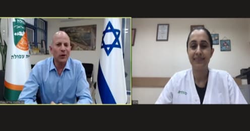 ראש עיריית עפולה ומיטל אלבז רכזת רפואה מונעת במחוז צפון בכללית