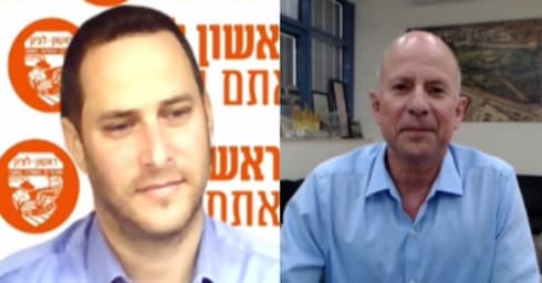 אלקבץ (מימין) וקינסטליך (משמאל) במשדר mynet