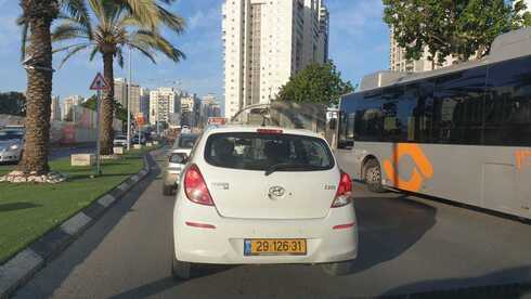פקק רחוב גיסין פתח תקוה