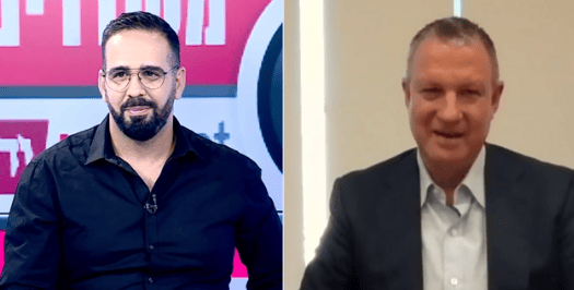אראל מרגלית והמנחה דניאל כהן (צילום: מתוך משדרים מהעיר) אראל מרגלית והמנחה דניאל כהן