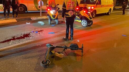 זירת התאונה הקטלנית ברחוב בר כוכבא בפתח תקוה 