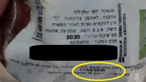 הבשר שנתפס בחולון