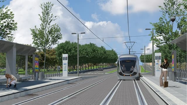 הקו הכחול של הרכבת הקלה בירושלים
