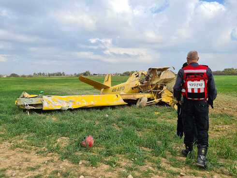 מזירת האירוע ליד גילת (צילום: כבאות והצלה לישראל מחוז דרום) מזירת האירוע ליד גילת