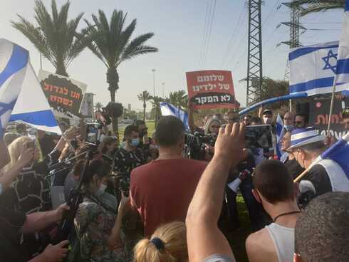 ההפגנה בבאר שבע. מאות בני אדם הגיעו