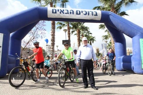 ראש העירייה במסע האופניים 