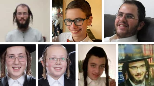 מימין: חיים סלר ז"ל, אליעזר יצחק קולטי ז"ל, ידידה פוגל ז"ל, יוסף דוד אלחדד ז"ל, משה מרדכי אלחדד ז"ל, יהושע אנגלנדר ז"ל ואחיו משה ז"ל (צילום: באדיבות המשפחות) מימין: חיים סלר ז"ל, אליעזר יצחק קולטי ז"ל, ידידה פוגל ז"ל, יוסף דוד אלחדד ז"ל, משה מרדכי אלחדד ז"ל, יהושע אנגלנדר ז"ל ואחיו משה ז"ל