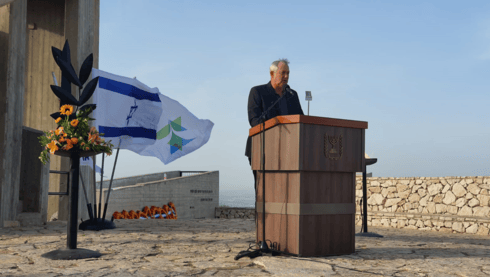 שר הביטחון בני גנץ בטקס הזיכרון השנתי לחללי התנועה הקיבוצית (צילום: אייל אלקלעי, התנועה הקיבוצית) שר הביטחון בני גנץ בטקס הזיכרון השנתי לחללי התנועה הקיבוצית