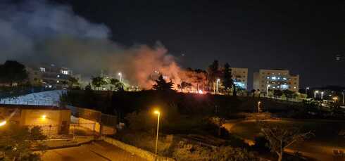 הצתת הפארק אמש בפסגת זאב צפון